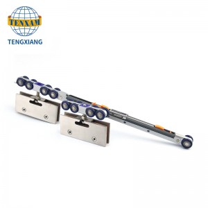 Příslušenství pronábytkové příslušenství Track Hardware Dřevěný posuvný dveřní válec s 8 koly