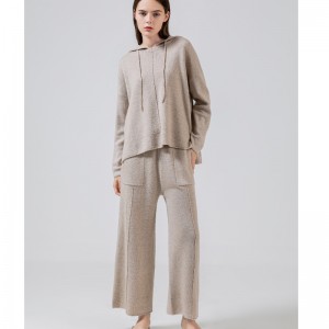 Módní příležitostné jednoduchý vlněný svetr dva kus mikina sada 69056n