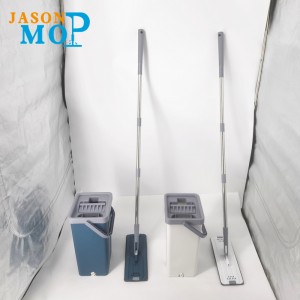 Plochý rychlý čistý mop 360 mikrovlákno teleskopické podlahové dluhové čištění vody mačkání mop kbelík s domácí suchý a mokrý mop