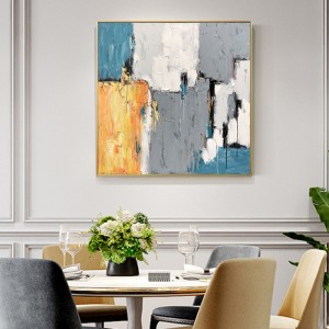 Nový design zcela ručně malované zlaté fólie zdi umění abstraktní plátno olejomalbana plátněnatáhnout