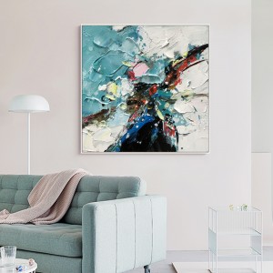 Contemporary Hotel Hand Canvas Abstractfotografie Olejové malby Wall Art Decor pro obývací pokoj Dekorativní minimalistický malování