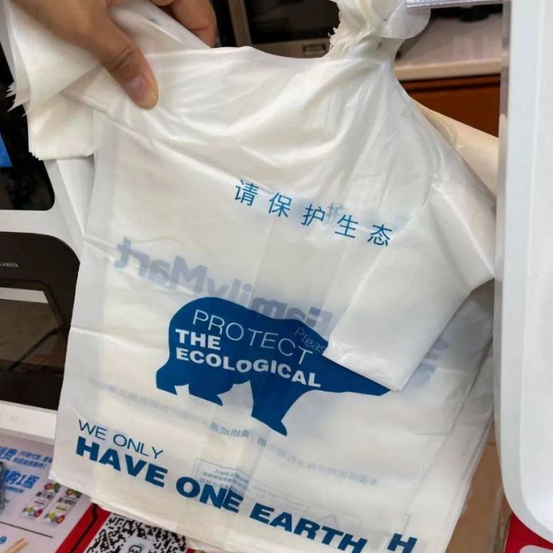 Plně rozložitelnánákupní taška, taška šetrná k životnímu prostředí PBAT pytel