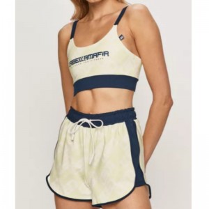 Kulatý výstřih elastický sportovní oblek