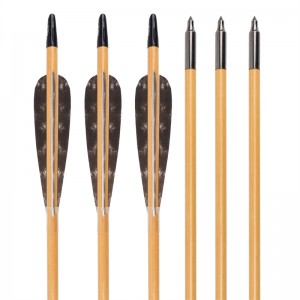 Elong venkovní 117025-01 OD8mm 32inch Dřevěná šipka Lukostřelba tradiční střelba luk