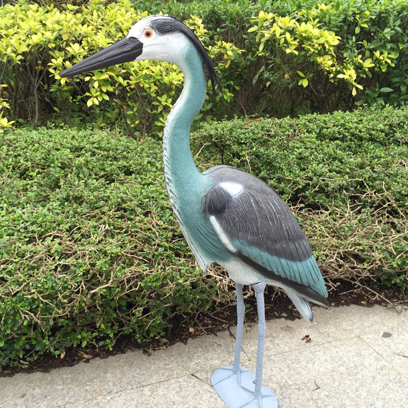 Blue Heron Decoy Plastic Yard Zahradní trávník Art Ornamenty Decor