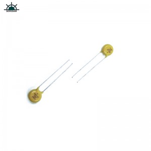 Čína ODM Elektronická továrna, žlutá MOV 7mm HVR07D621K Oxid zinečnatý Varistor pro domácí spotřebiče