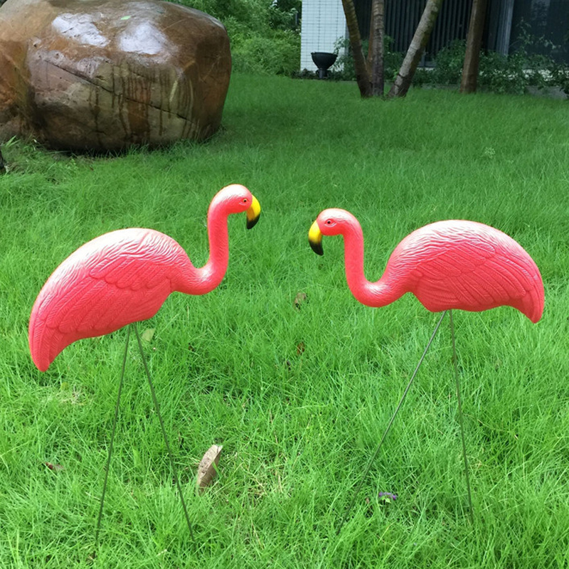 Plastová simulace Flamingo Dětská dekorace venkovní zahradní ozdoby pryskyřice Flamingo Figurky Zahradní festival Svatební Zahradnictví Decor