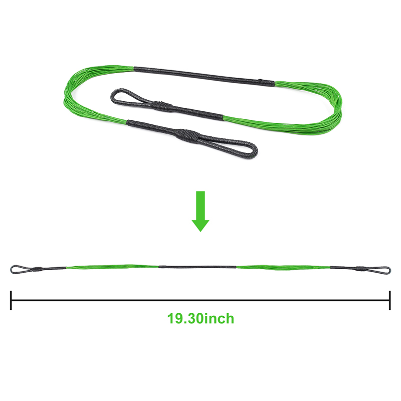 Elong venkovní 280046-03 19.3InCH 20 Strands Crossbow String Fluorescent Green pro Cobra System Adder/9