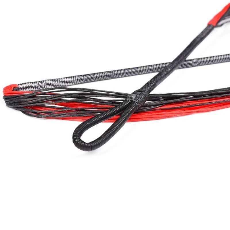 Elong venkovní 280110-01 26.6InCH 28 Strands Crossbow String Red Black vhodný pro vícenež 150 liber recurve kuše