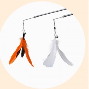 Kočka hračka legrační kočka hůl 150cm dlouhý třídílový teleskopický tyčinka legrační kočka interaktivní zábava pet hračka kočičí zásoby