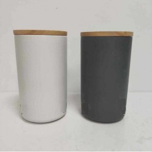 Velkoobchod Vysoké kulaté s dřevěnou víčkem Keramický skladovacínádobí Canister JAR