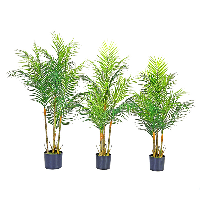 Horký výprodej falešné zelené rostliny plastové umělé palmy umělé rostliny phoenix palma s hrncem pro domácí dekorace