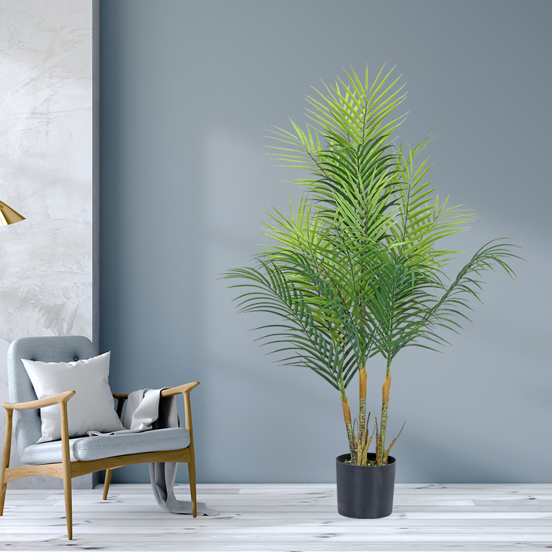 Horký výprodej falešné zelené rostliny plastové umělé palmy umělé rostliny phoenix palma s hrncem pro domácí dekorace