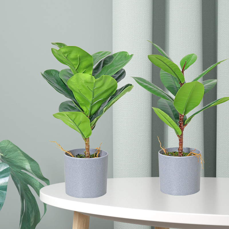 Domácí výzdoba Nejlepší téměř přírodní faux malé hrnkové zelené rostliny umělé bonsai