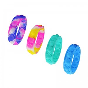 Push bubble děti fidget hračky, dospělé silikonové fidget fidget popnáramek