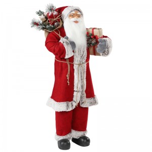 30 ~ 110cm Vánoční stojící Santa Claus s dárkovou taškou Ornament Dekorace Festival Holiday Figurine Collection tradiční Vánoce