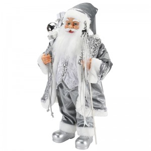 45 ~ 62cm Vánoční stojící Santa Claus Ornament Dekorace Figurka Collection Fabric Holiday Festival Xmas Plush Custom Položka