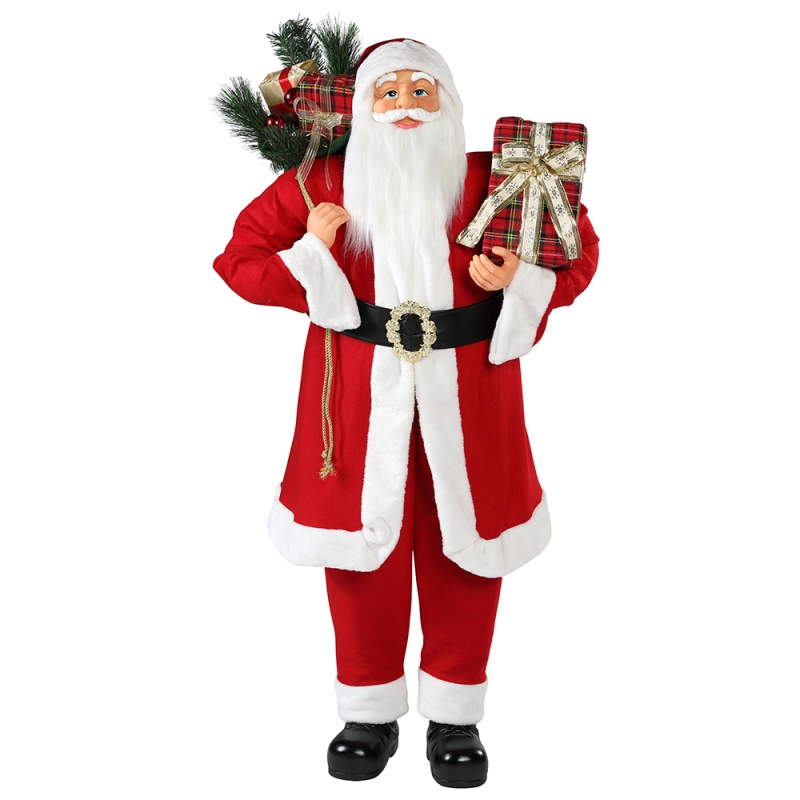 30 ~ 110cm Vánoční stojící Santa Claus Ornament Dekorace Festival Holiday Figurine Collection Tradiční Xmas IsPlay