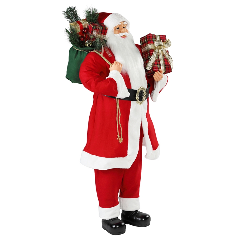 30 ~ 110cm Vánoční stojící Santa Claus Ornament Dekorace Festival Holiday Figurine Collection Tradiční Xmas IsPlay