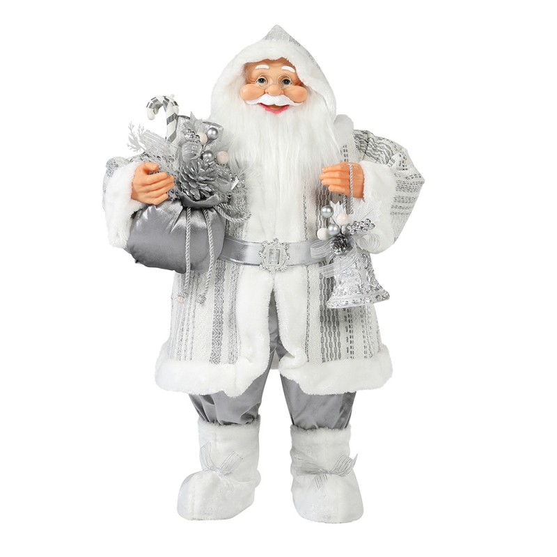 30 ~ 110cm Vánoční stojící Santa Claus Ornament Deluxe Dekorace Festival Holiday Figurine Collection tradiční Vánoce