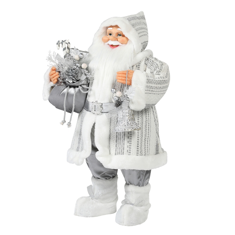 30 ~ 110cm Vánoční stojící Santa Claus Ornament Deluxe Dekorace Festival Holiday Figurine Collection tradiční Vánoce