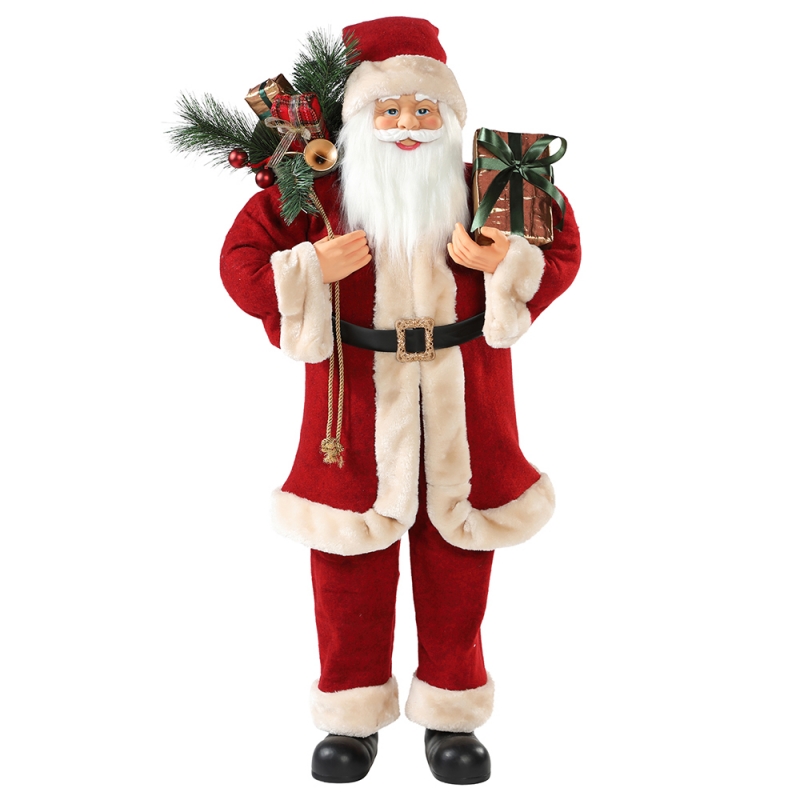 30 ~ 110cm Christmas Santa Claus s dárkovou taškou Ornament Dekorace Festival Holiday Figurine Collection Tradiční Vánoce