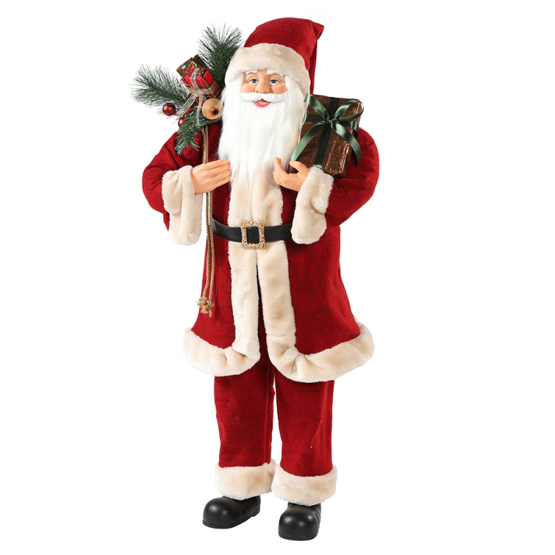 30 ~ 110cm Christmas Santa Claus s dárkovou taškou Ornament Dekorace Festival Holiday Figurine Collection Tradiční Vánoce