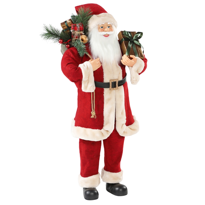 30 ~ 110cm Christmas Santa Claus s dárkovou taškou Ornament Dekorace Festival Holiday Figurine Collection Tradiční Vánoce