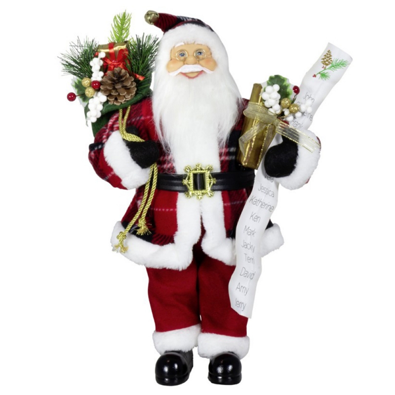 80 cm Vánoční dekorace Santa Claus dárková taškanázev Seznam borovice kužel ornament xmas hračky pro domácí Navidad Holiday Party Display