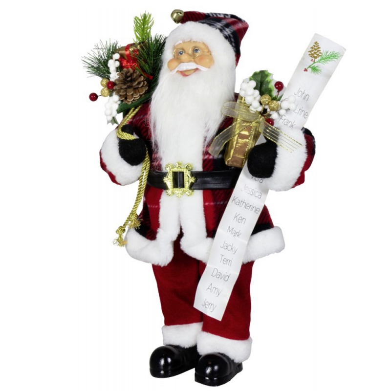 80 cm Vánoční dekorace Santa Claus dárková taškanázev Seznam borovice kužel ornament xmas hračky pro domácí Navidad Holiday Party Display
