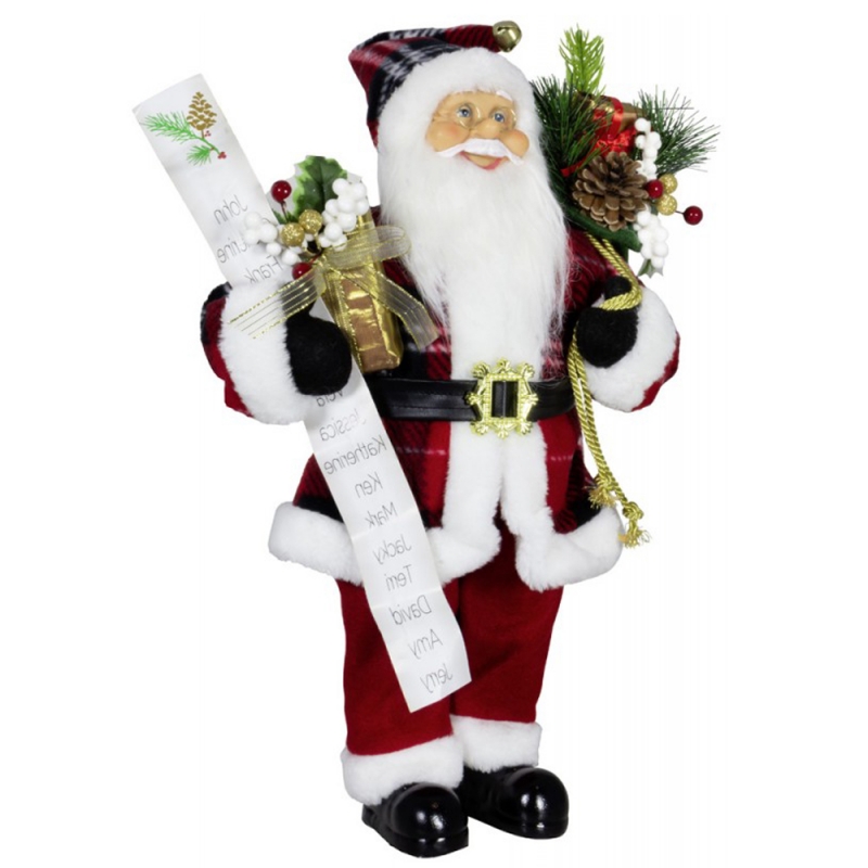 80 cm Vánoční dekorace Santa Claus dárková taškanázev Seznam borovice kužel ornament xmas hračky pro domácí Navidad Holiday Party Display