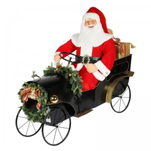 150cm Silm Sáně Santa Claus s osvětlením Ornament Vánoční dekorace tradiční Dovolená Figurka Collection