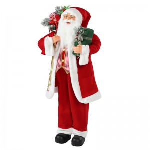 30 ~ 110cm Vánoční stojící Santa Claus s dárkovým taškou Ornament Dekorace tradiční Holiday Figurine Collection Xmas Series