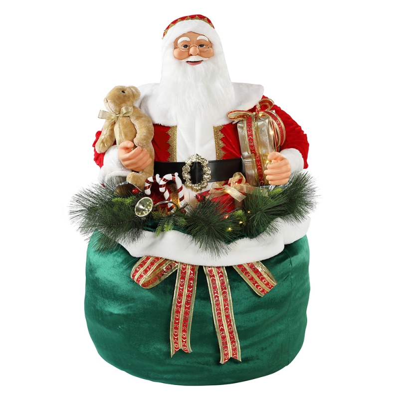 65n85n115cm vánoční animované santa claus s osvětlením dovolená hudební ornament dekorace figurka kolekce tradiční