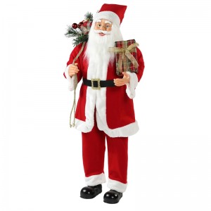 30 ~ 110cm Vánoční stojící Santa Claus s dárkovou taškou Ornament Dekorace tradiční figurka kolekce vánoční série