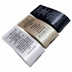 Zpět krční oděvní štítky pro lehké oblečení a dětské výrobky