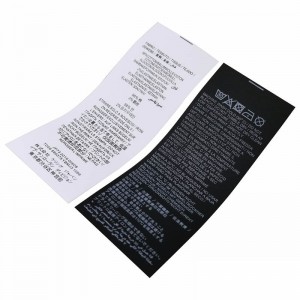 Zpět krční oděvní štítky pro lehké oblečení a dětské výrobky