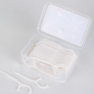 Soukromý štítek biologicky odbouratelný párátko Jednorázové perorální bambusové uhlí/woodennwheat slámanplastický flosser stick zubnínit pick