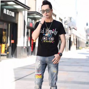 Pletené digitální crewneck tričko