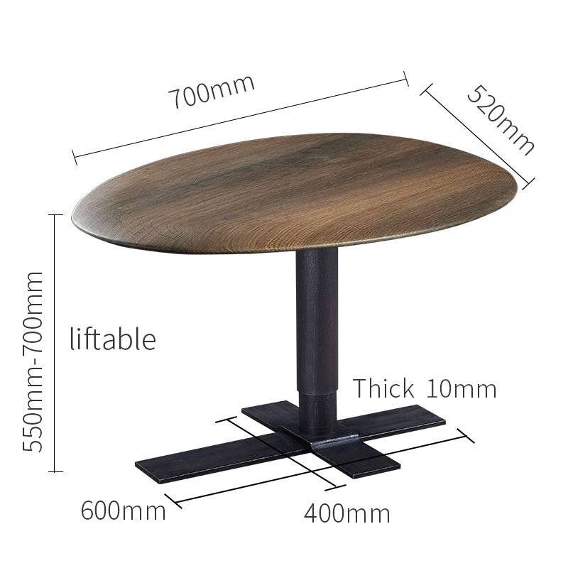 Moderní ořech masivní dřevěný kávový stolek výtah multifunkční výškověnastavitelná pohovka boční stůl