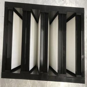 Střední účinnost plastový rám 592 x 592x 292mm mini-skládaný kompaktní 4 V bank HVAC vzduchový filtr