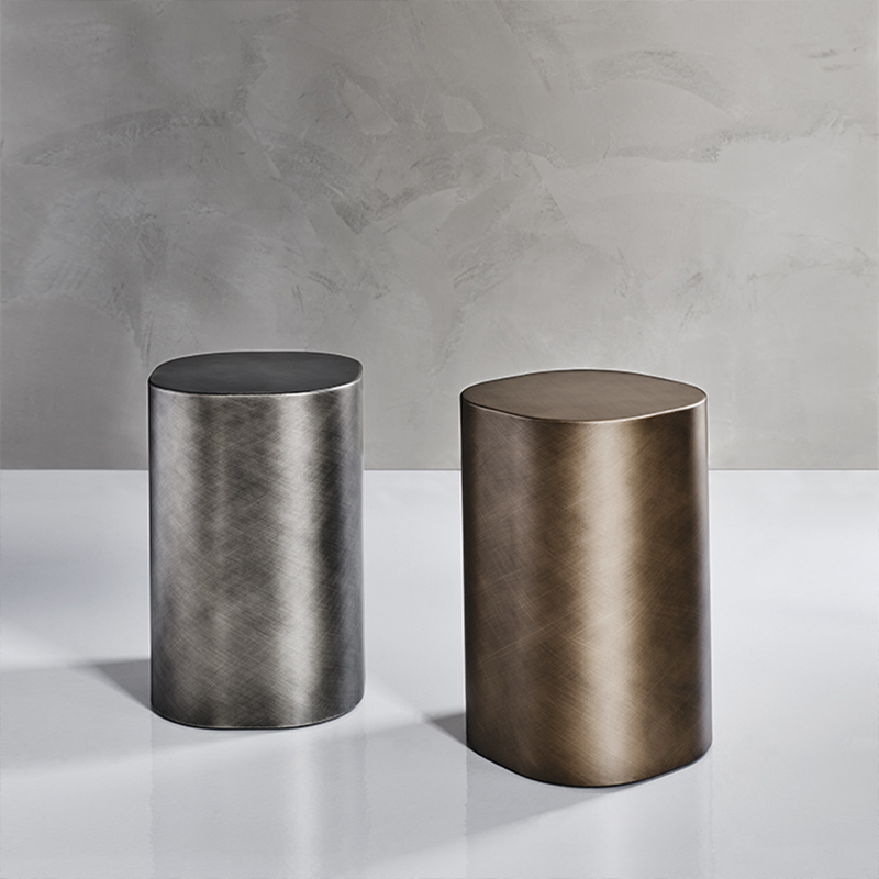 Italský design starožitný grafite ocelový stůl Stolní Stříbrný zlatý kovový stůl pro obývací pokoj moderní