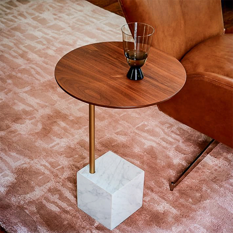 Nordic kulatý malý konferenční stolek moderní MDF mramorový boční stůl pro obývací pokoj