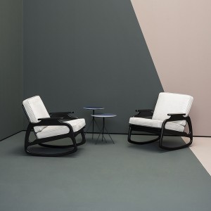 Francouzský dřevěný rám tkanina Jednolůžkový rozkládací sedačka moderní lounge Accent židle pro obývací pokojnábytek