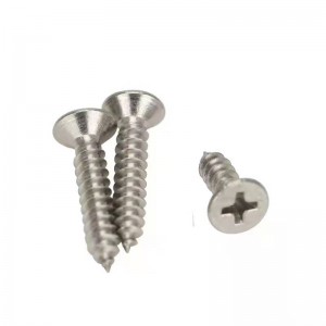 201 znerezavějící oceli zapuštěná hlava samooklaný šroub ploché hlavy samořezný šroubna zakázku cross self-poklepání