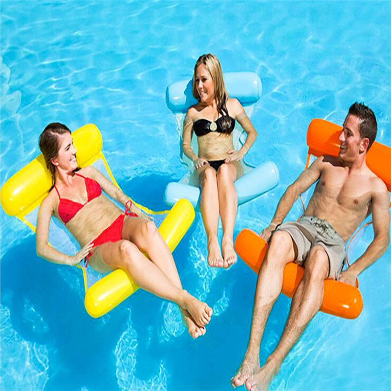 Nafukovací bazén plovák pro dospělé, bazénová houpací síť (sedlo, drifer, lehátko), letní bazén židle, přenosný vodní salonek