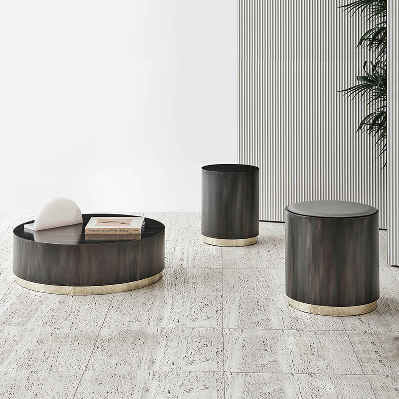 Italský design Moderní luxusnínerezové oceli Konferenční stolek kulatý postranní stůl pro obývací pokojnábytek