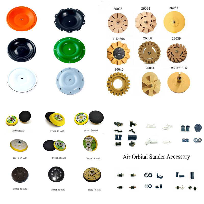 Různé pneumatické příslušenství lze přizpůsobit