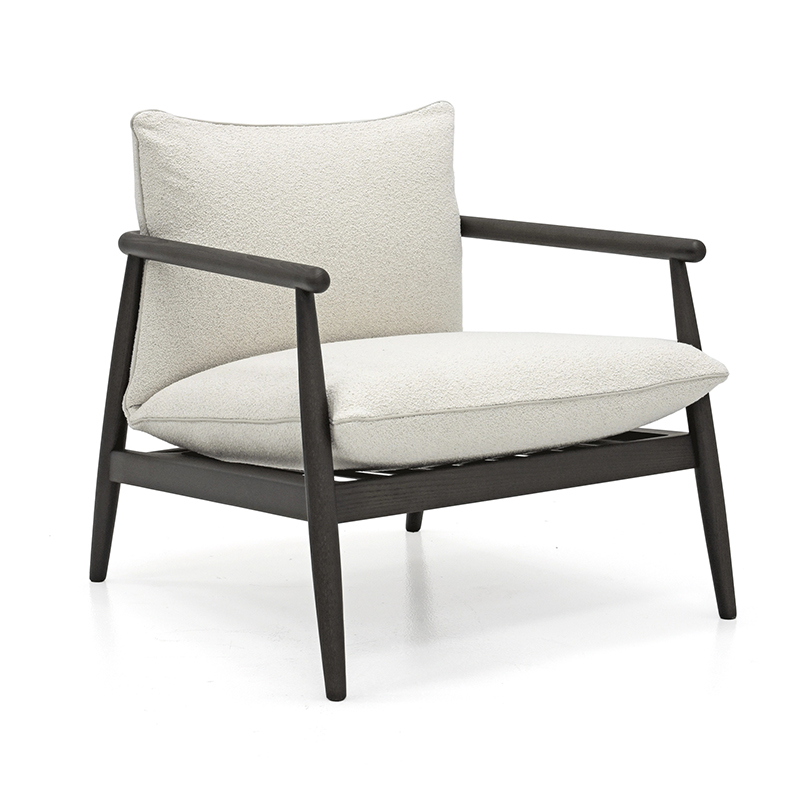 Nordic moderní lehátko Minimalistickénavržené tkaniny Single Sofa Accent židle pro obývací pokoj