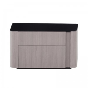Vysoce kvalitní ozdobený italský hotel ložnice zásuvkanábytku Noční stojan Velvet Modern Luxury Bedside Table Noční stolky